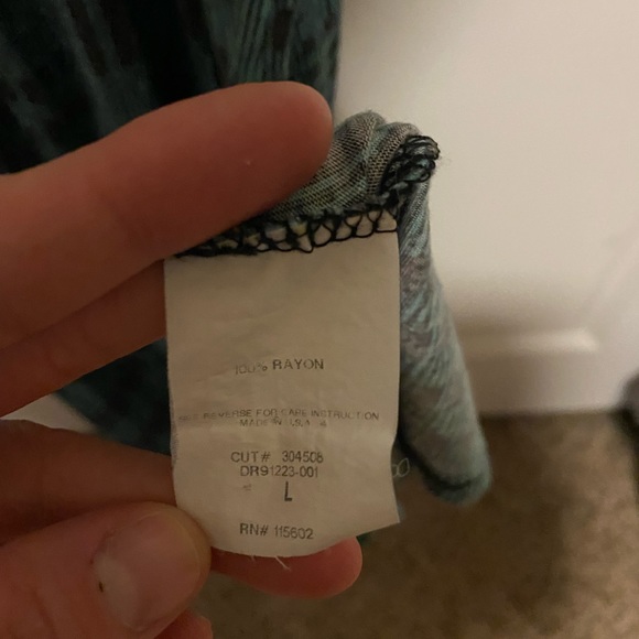 Lush Teal/Black Maxi Dress - Picture 6 of 6